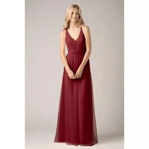 Watters Wtoo Infinity Bobbinet NEW size 12 maxi dress in wine - Style 852